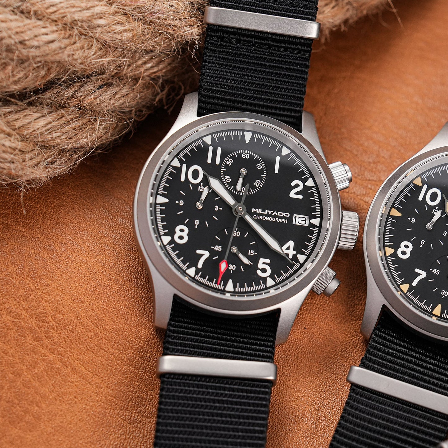 Militado 39mm Retro VK67 Quartz Chronograph Watch ML1868