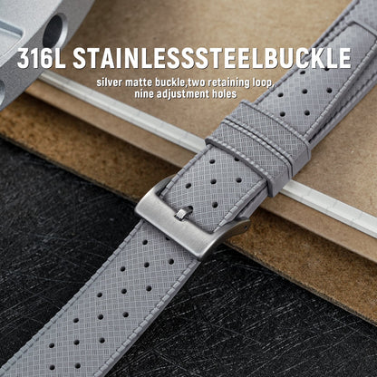 Militado 20mm Fluoro Rubber FKM Watch Strap