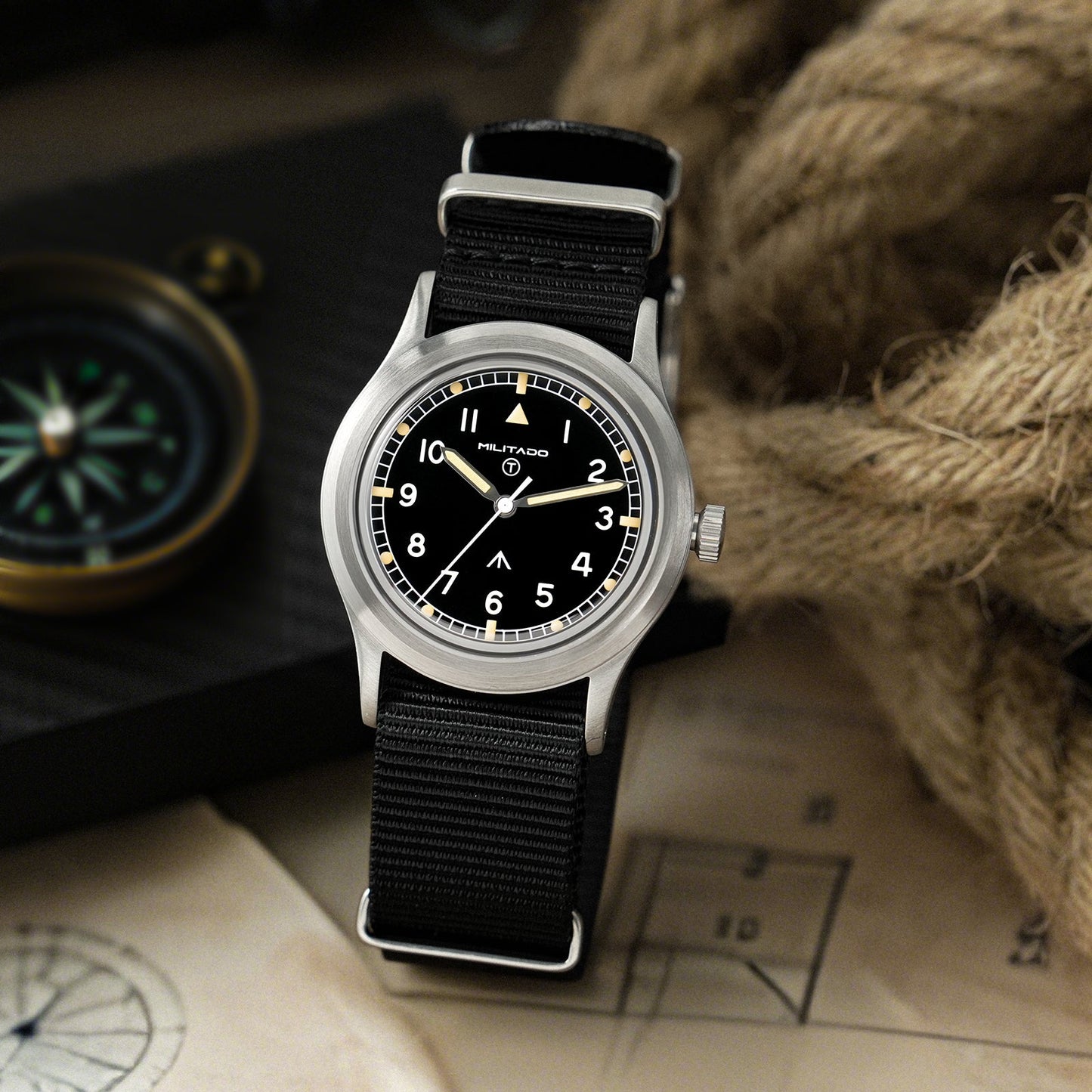 ★New Released★Militado 36mm Field Watch VH31 Sweeping Movt D12 Dial ML15