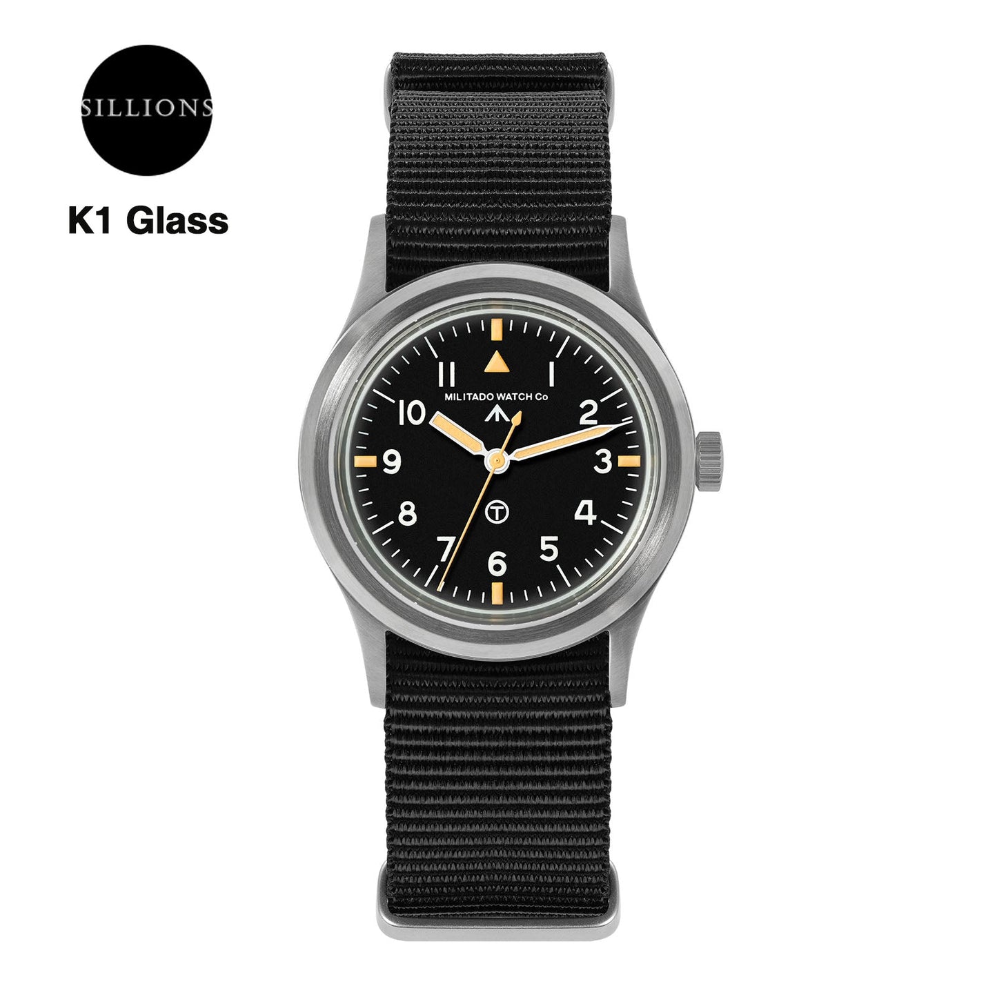 Militado 36mm Retro Military Watch VH31/VH65 Sweeping Hand ML14 V2