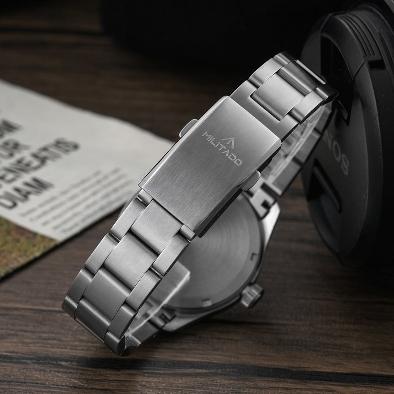 ★11.11 Sale★ Militado 38mm VH31 Retro Field Watch ML08