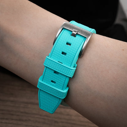 Militado FKM Rubber Watchband  Herringbone Textured  Watch Strap20mm 22mm