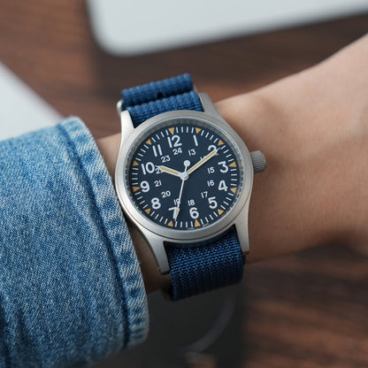 Militado VH31 Vintage Military Watch ML05 Blue Dial