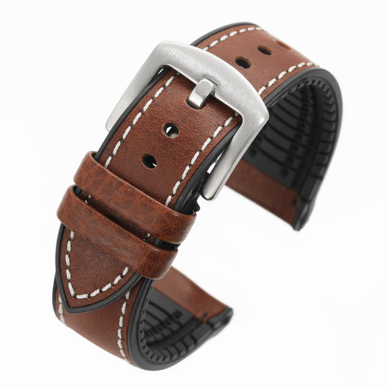 Premium Quality Leather-Fluorine Watch Bands Vintage Strap 20mm 22mm