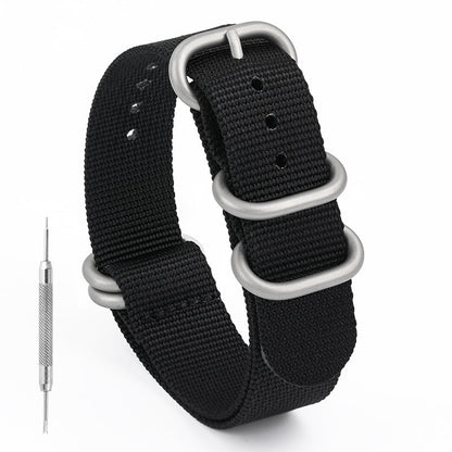 Thick Premium Woven Nylon Military Watch Strap Band