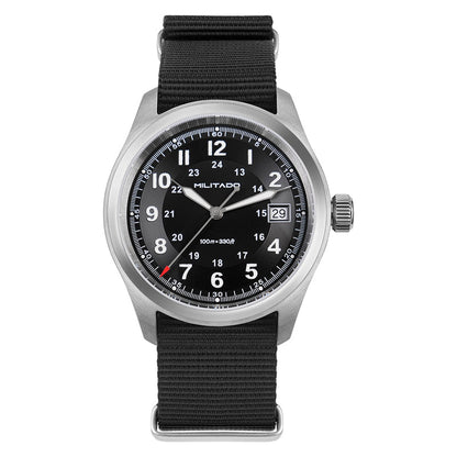 ★11.11 Sale★Militado VH31 38mm Sapphire Crystal Field Watch ML08 White Dial