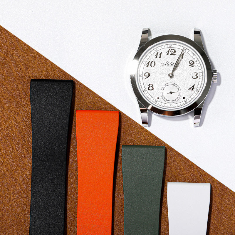 Cut-to-Size FKM Rubber Watch Strap 18mm/20mm/21mm/22mm