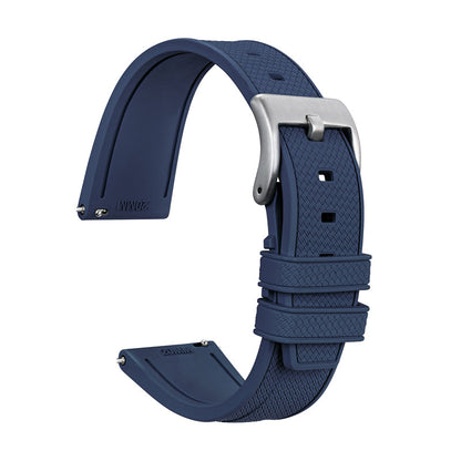 Militado FKM Rubber Watchband  Herringbone Textured  Watch Strap20mm 22mm