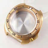 Cusn8 Solid Bronze Turtle Watch Case 200M 44mm Sapphire Glass Rotating Bezel Fit NH35 NH36 ETA2824 PT5000 Automatic Movement