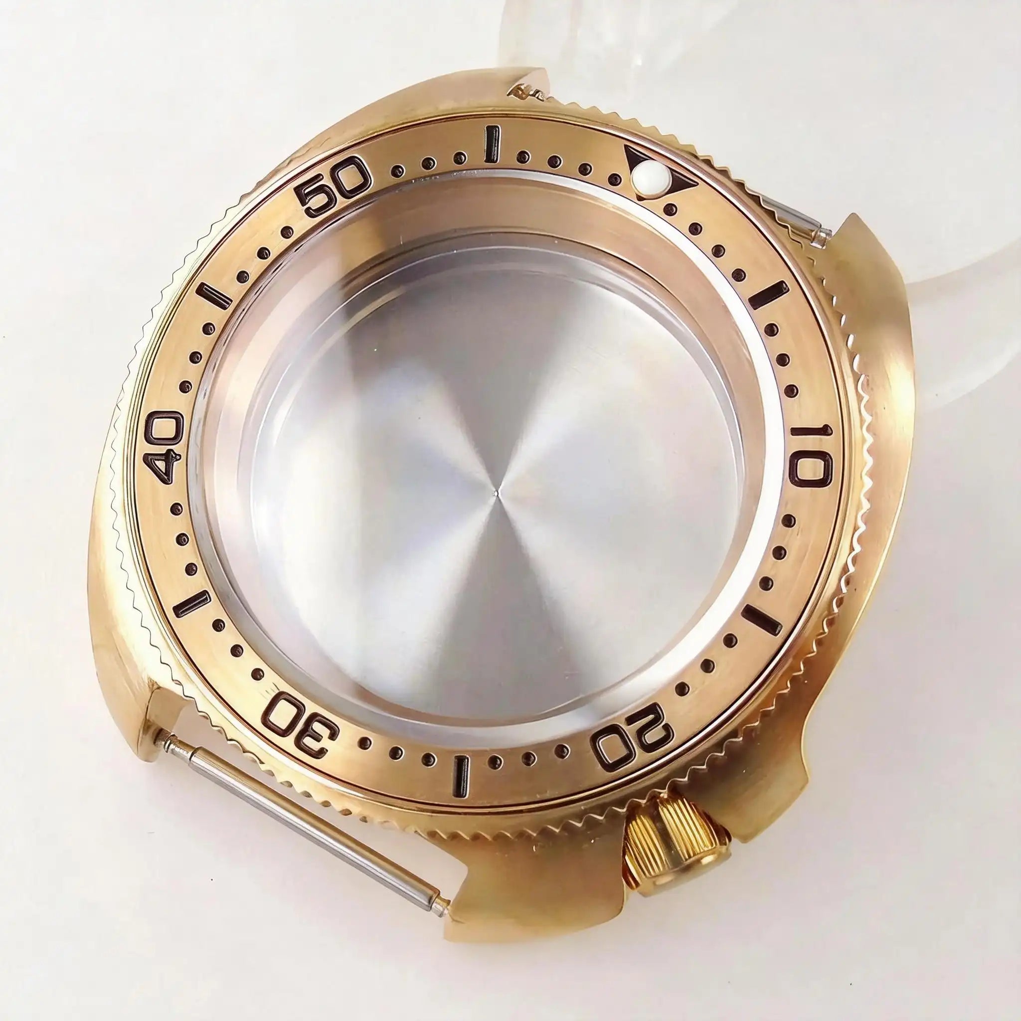 Cusn8 Solid Bronze Turtle Watch Case 200M 44mm Sapphire Glass Rotating Bezel Fit NH35 NH36 ETA2824 PT5000 Automatic Movement