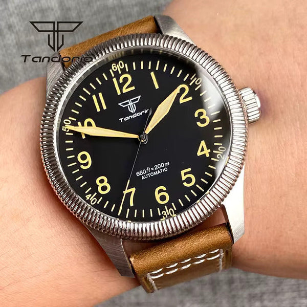 Tandorio NH35 Automatic 39mm Pilot Military 20BarSapphire TD116