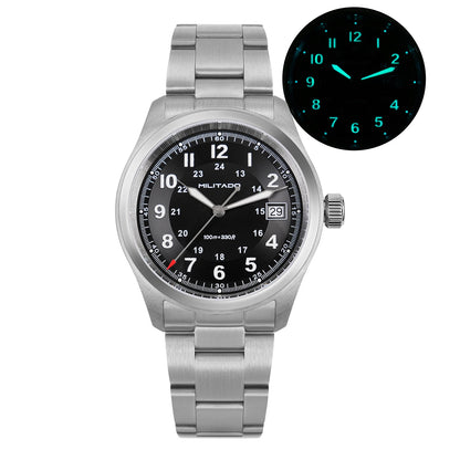 ★11.11 Sale★Militado VH31 38mm Sapphire Crystal Field Watch ML08 White Dial