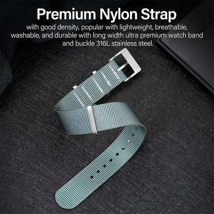 High Quality Nylon Watch Band Sandblast Buckle 19mm