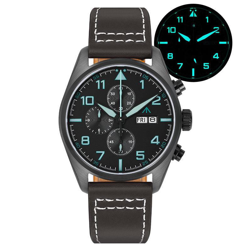 Militado 39mm Sapphire Crystal Chronograph Watch ML04