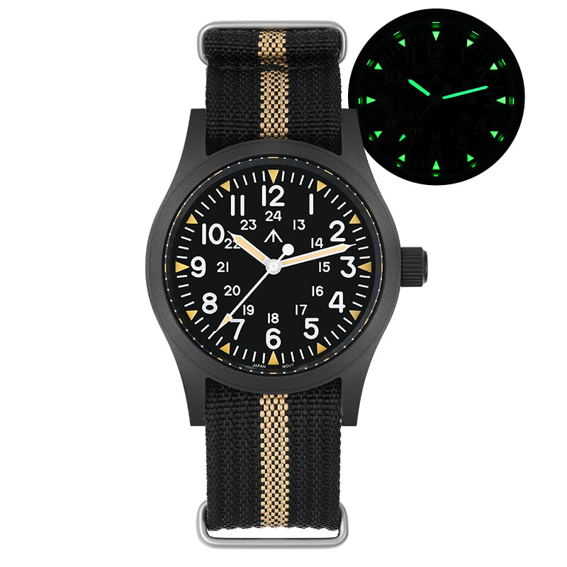 Militado 38mm PVD Bronze Watch Military Watch ML05