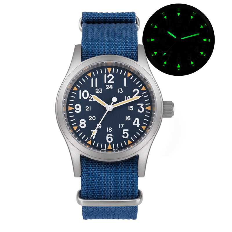 Militado VH31 Vintage Military Watch ML05 Blue Dial