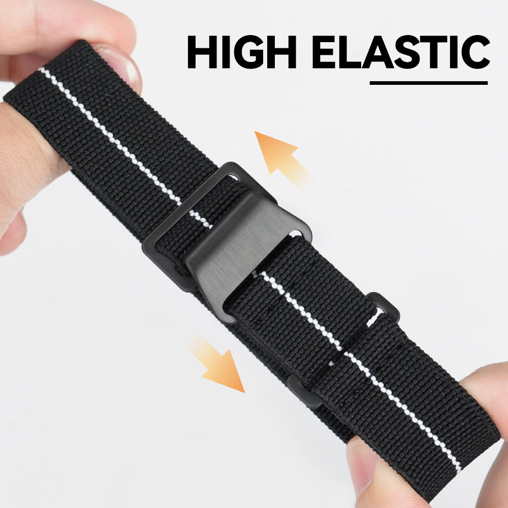 Militado Elastic Nylon Watch Band Military Watch Strap Men Outdoors Sport 20mm 22mm