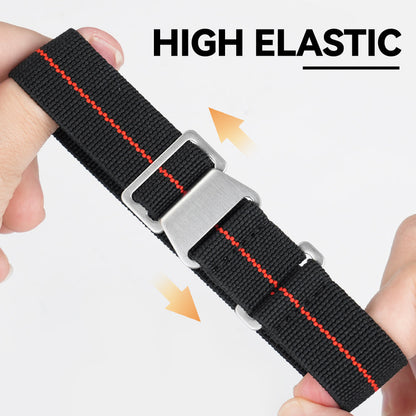 Militado Elastic Nylon Watch Band Military Watch Strap Men Outdoors Sport 20mm 22mm