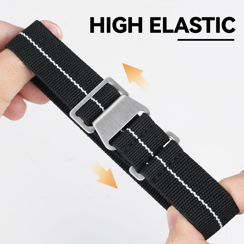 Militado Elastic Nylon Watch Band Military Watch Strap Men Outdoors Sport 20mm 22mm