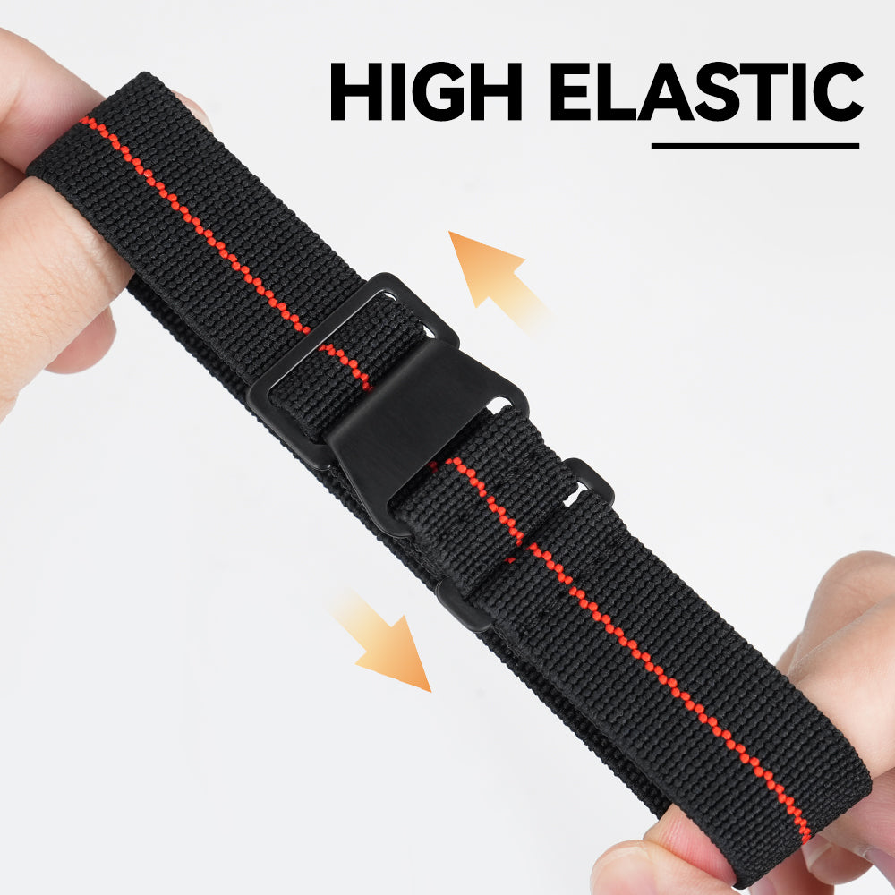 Militado Elastic Nylon Watch Band Military Watch Strap Men Outdoors Sport 20mm 22mm