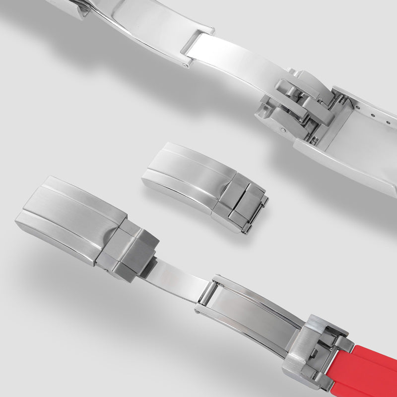 Cut-to-Size TPU Rubber Watch Band 20mm 22mm Buckle Optional