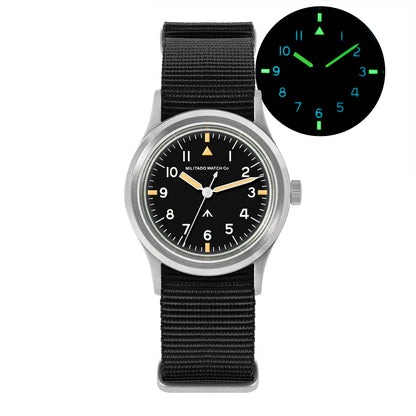 Militado 36mm Retro Military Watch VH31/VH65 Sweeping Hand ML14 V2