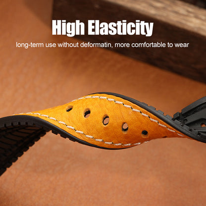 Premium Quality Leather-Fluorine Watch Bands Vintage Strap 20mm 22mm