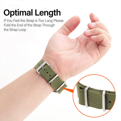 High Quality Nylon Watch Band Sandblast Buckle 19mm
