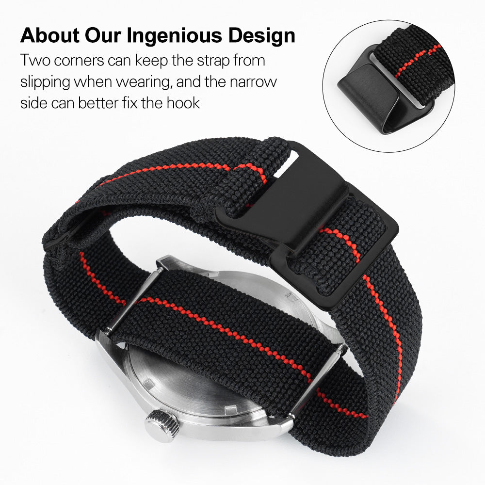 Militado Elastic Nylon Watch Band Military Watch Strap Men Outdoors Sport 20mm 22mm