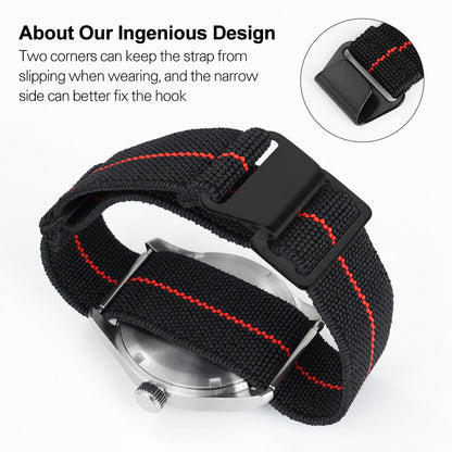 Militado Elastic Nylon Watch Band Military Watch Strap Men Outdoors Sport 20mm 22mm