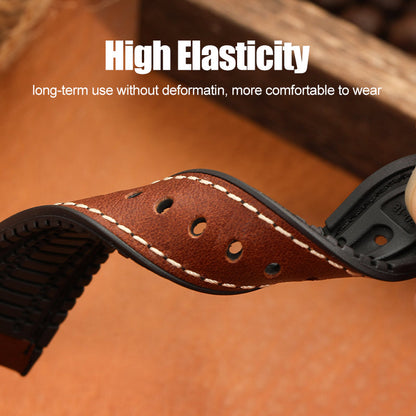 Premium Quality Leather-Fluorine Watch Bands Vintage Strap 20mm 22mm
