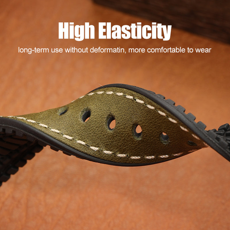 Premium Quality Leather-Fluorine Watch Bands Vintage Strap 20mm 22mm