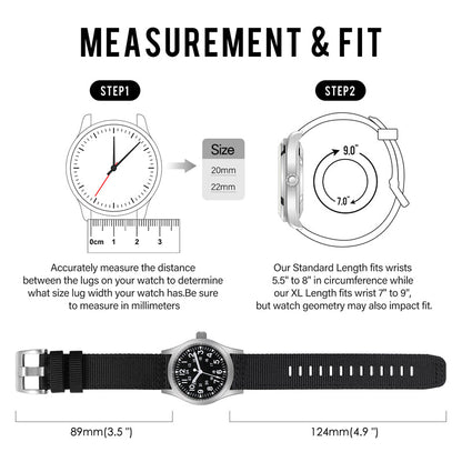Hot Selling Nylon Fabric Watch Band for Field Watch 20mm 22mm