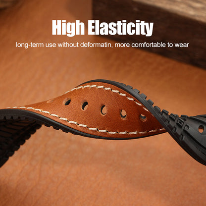 Premium Quality Leather-Fluorine Watch Bands Vintage Strap 20mm 22mm