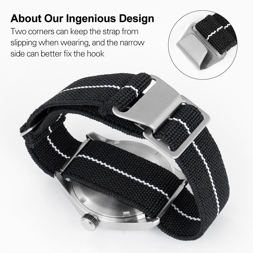 Militado Elastic Nylon Watch Band Military Watch Strap Men Outdoors Sport 20mm 22mm