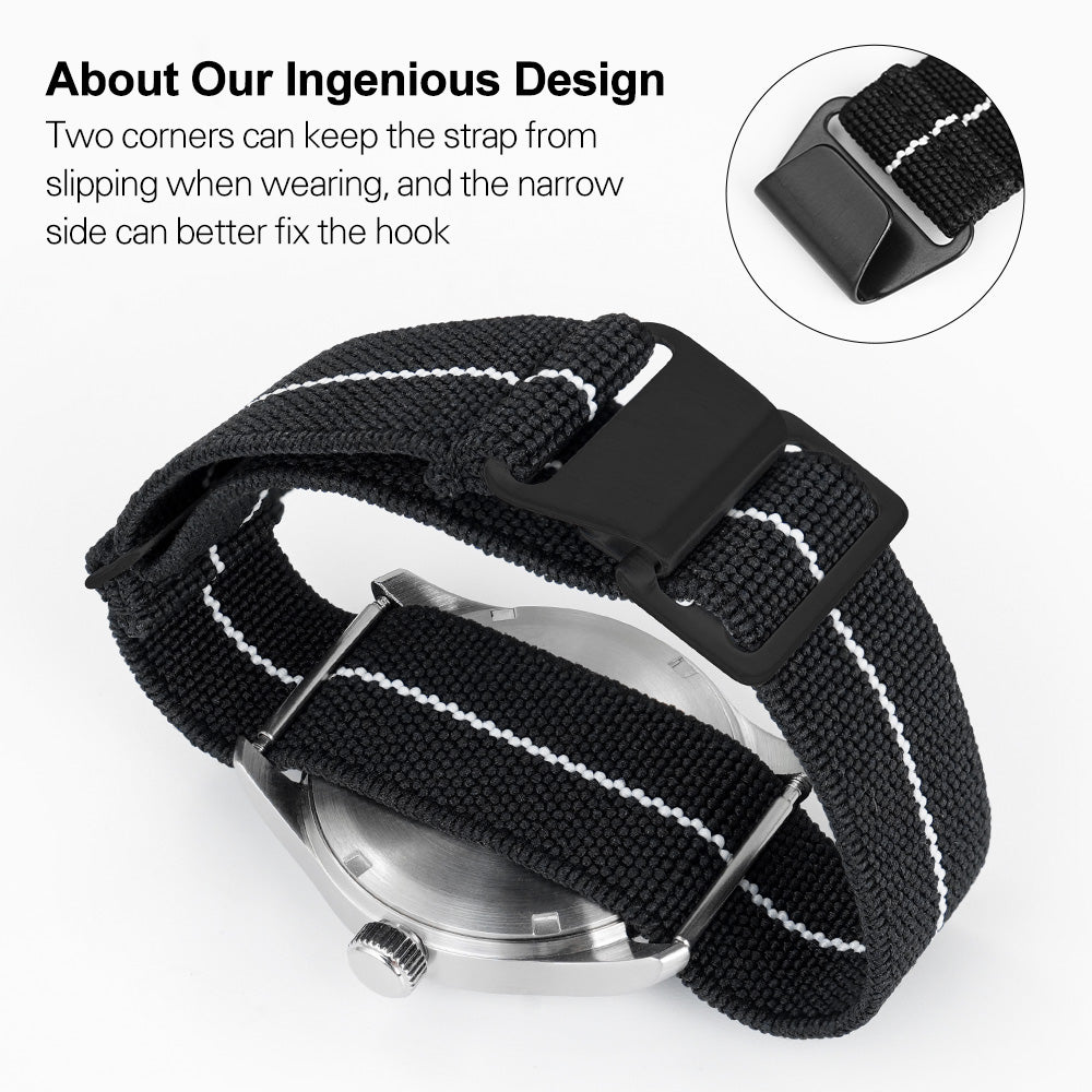 Militado Elastic Nylon Watch Band Military Watch Strap Men Outdoors Sport 20mm 22mm