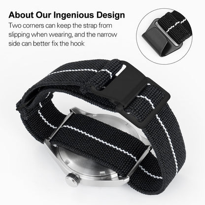 Militado Elastic Nylon Watch Band Military Watch Strap Men Outdoors Sport 20mm 22mm