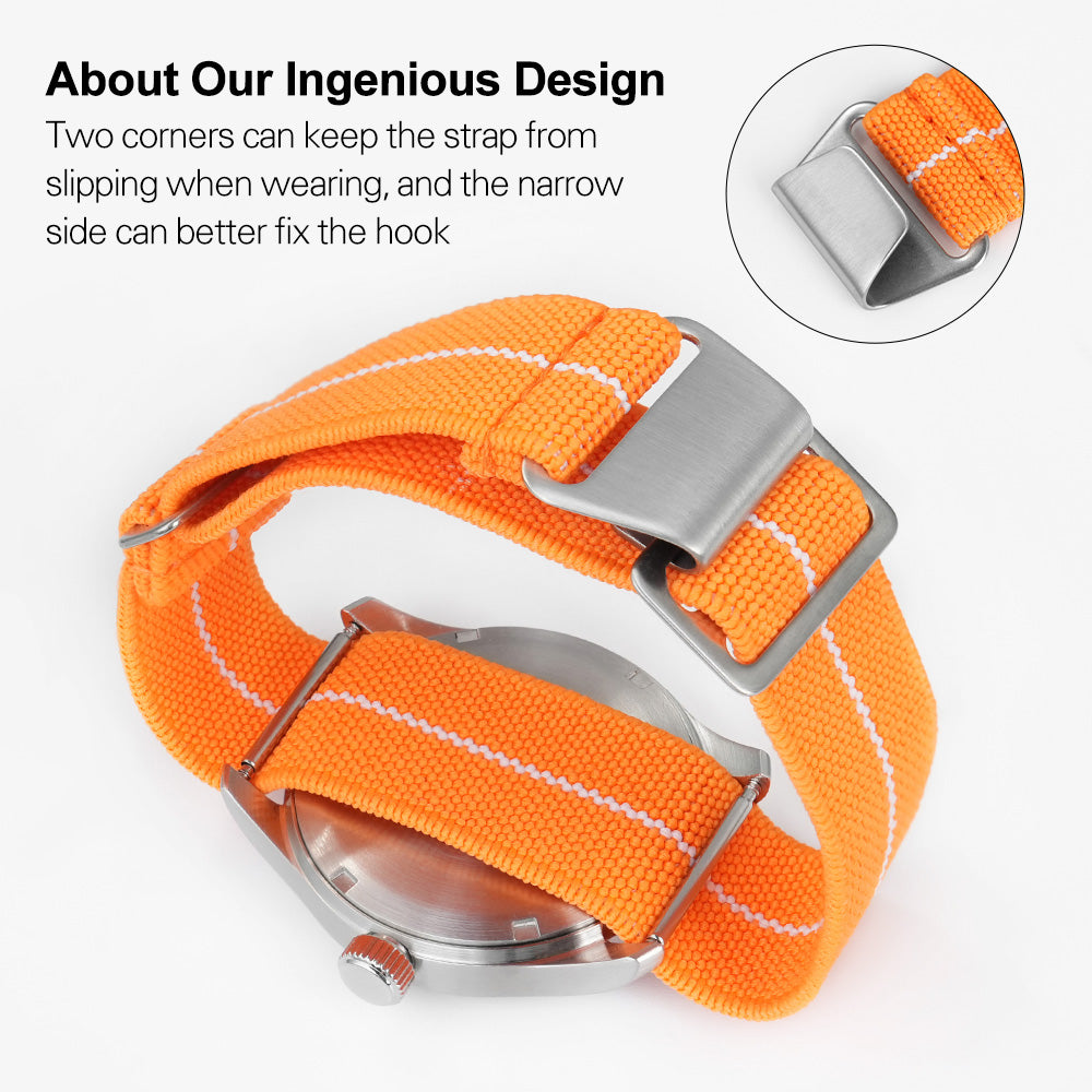 Militado Elastic Nylon Watch Band Military Watch Strap Men Outdoors Sport 20mm 22mm