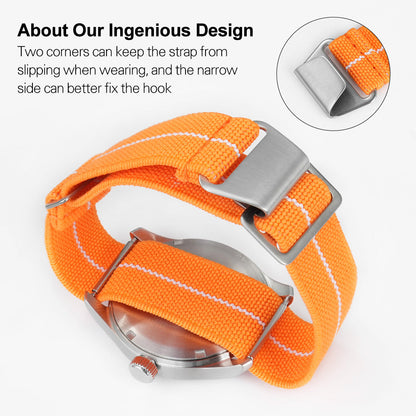 Militado Elastic Nylon Watch Band Military Watch Strap Men Outdoors Sport 20mm 22mm