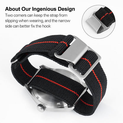 Militado Elastic Nylon Watch Band Military Watch Strap Men Outdoors Sport 20mm 22mm