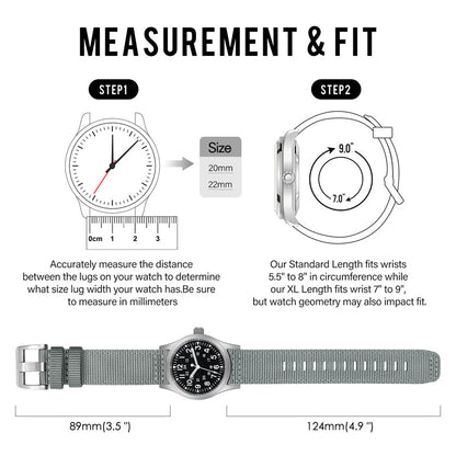 Hot Selling Nylon Fabric Watch Band for Field Watch 20mm 22mm