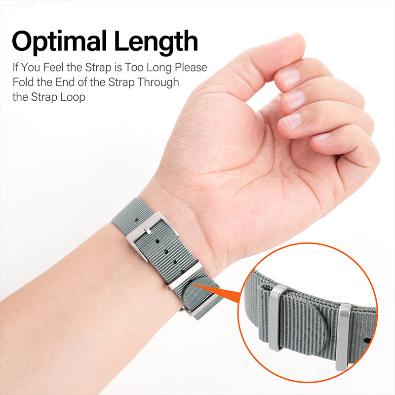 High Quality Nylon Watch Band Sandblast Buckle 19mm