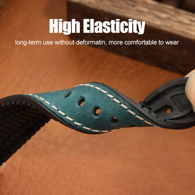 Premium Quality Leather-Fluorine Watch Bands Vintage Strap 20mm 22mm