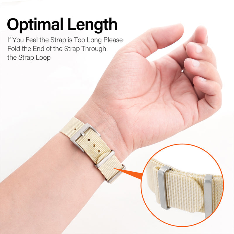 High Quality Nylon Watch Band Sandblast Buckle 19mm