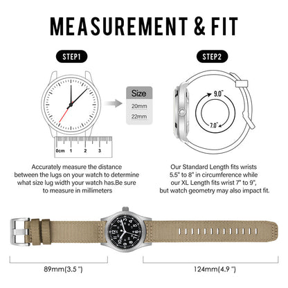 Hot Selling Nylon Fabric Watch Band for Field Watch 20mm 22mm