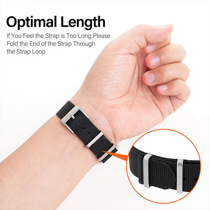 High Quality Nylon Watch Band Sandblast Buckle 19mm