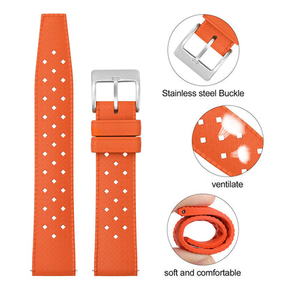 Militado 20mm Fluoro Rubber FKM Watch Strap