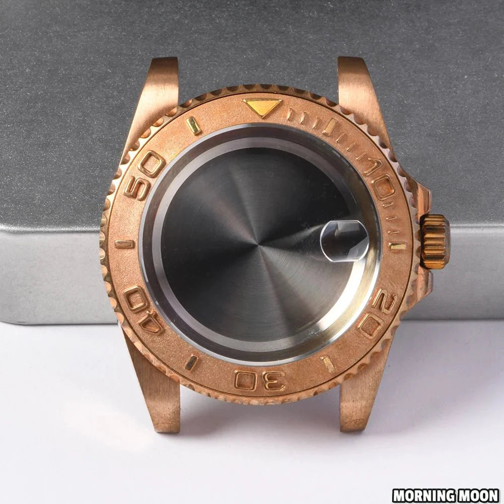 40mm High QUALITY Real Bronze Case Copper Water Ghost Case 28.5mm Dial Sapphire Mirror Suitable for NH35/36 Movement - Tandorio Watches