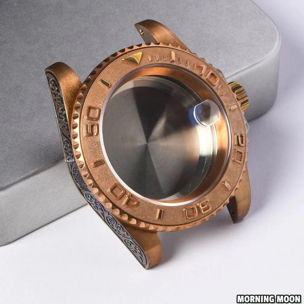 40mm High QUALITY Real Bronze Case Copper Water Ghost Case 28.5mm Dial Sapphire Mirror Suitable for NH35/36 Movement - Tandorio Watches