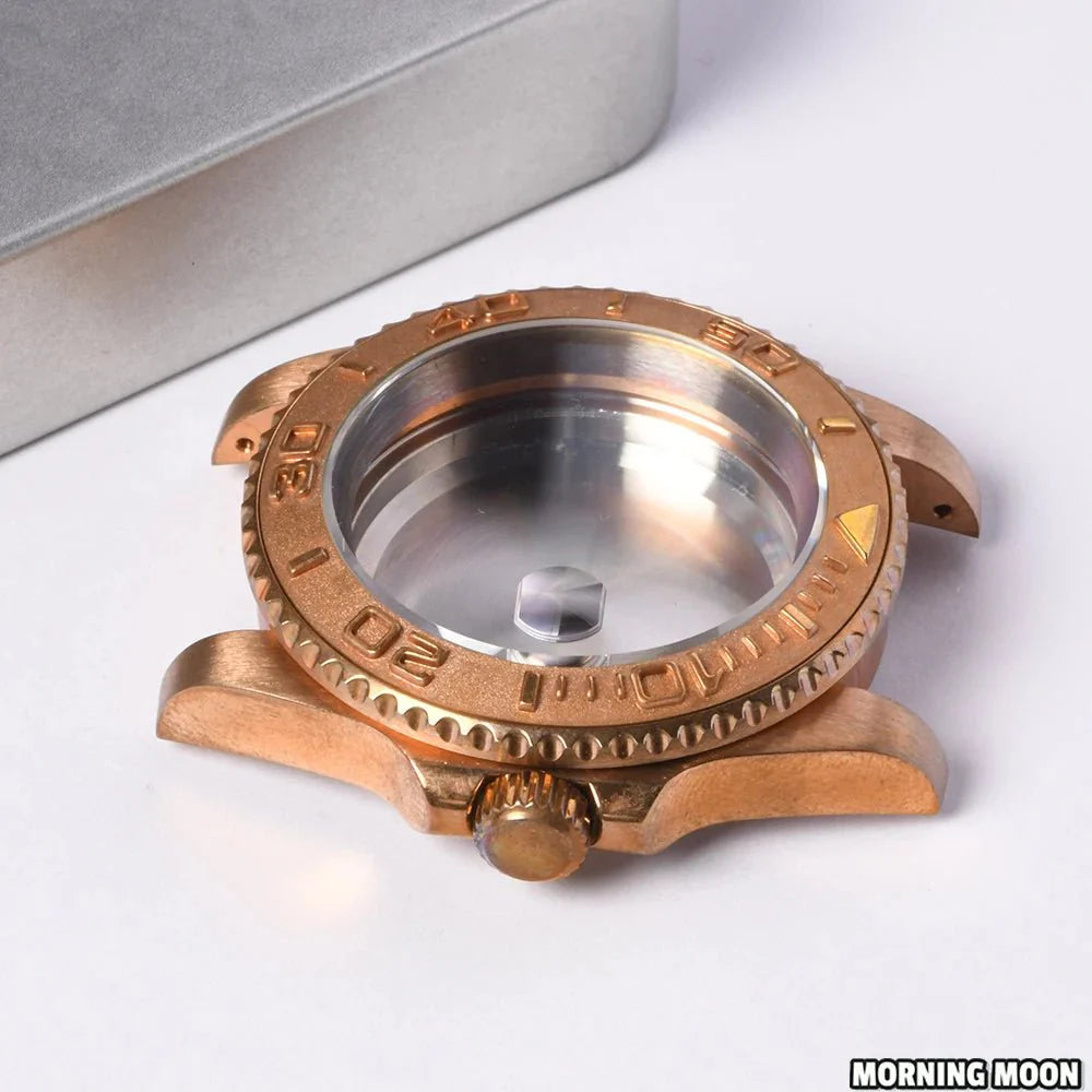 40mm High QUALITY Real Bronze Case Copper Water Ghost Case 28.5mm Dial Sapphire Mirror Suitable for NH35/36 Movement - Tandorio Watches